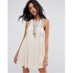 Free People Wherever You Go Crochet Mini Dress